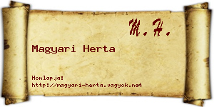 Magyari Herta névjegykártya